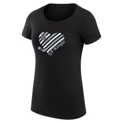 Los Angeles Kings G-III 4Her by Carl Banks Women's Super-Slim Fit Lightweight Heart T-Shirt - Black T-shirts