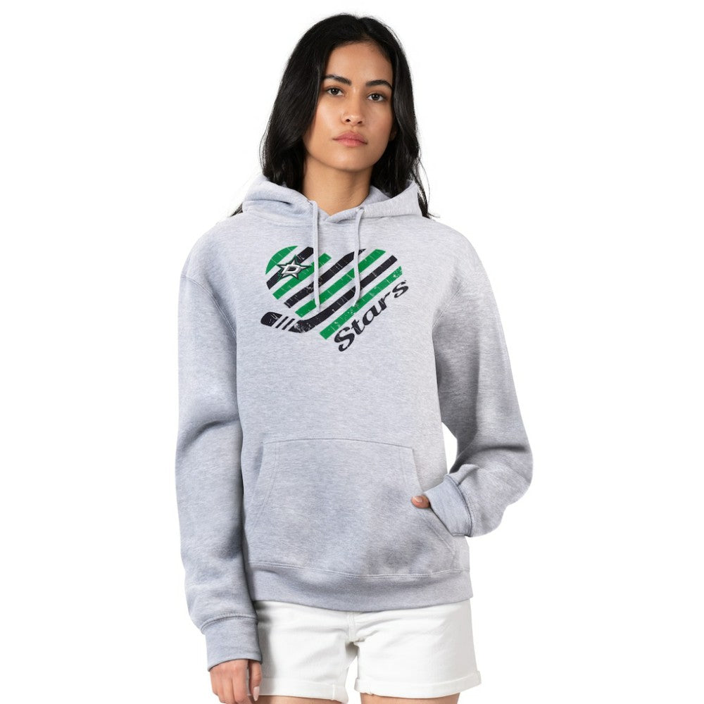 Dallas Stars G-III 4Her by Carl Banks Women's Heart Pullover Hoodie - Heather Gray Hoodies
