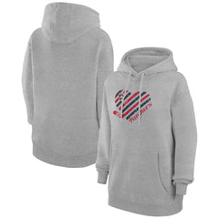 Florida Panthers G-III 4Her by Carl Banks Women's Heart Pullover Hoodie - Heather Gray Hoodies