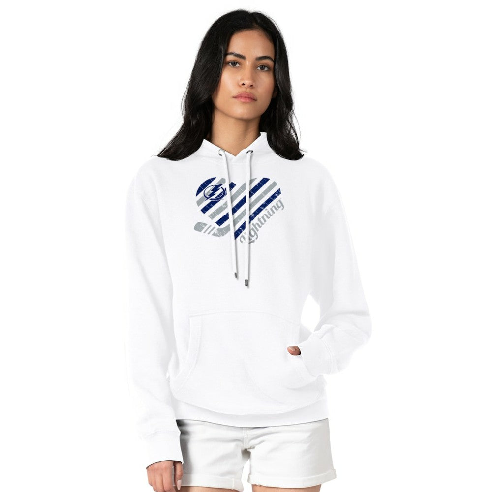 Tampa Bay Lightning G-III 4Her by Carl Banks Women's Heart Pullover Hoodie - White Hoodies