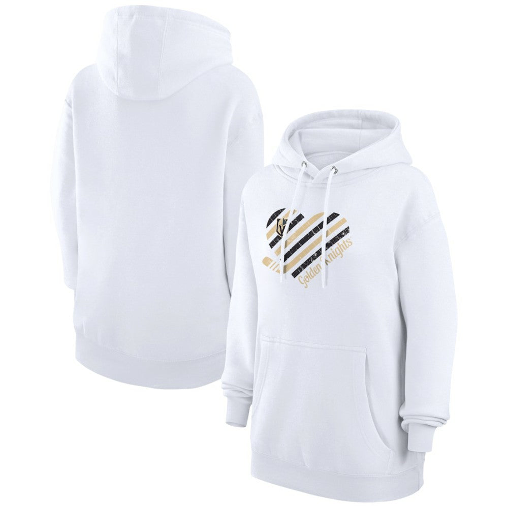 Vegas Golden Knights G-III 4Her by Carl Banks Women's Heart Pullover Hoodie - White Hoodies