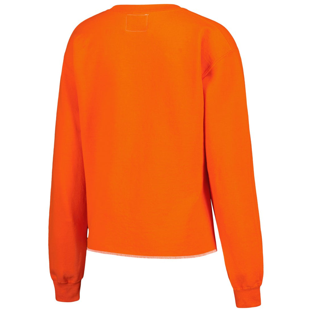 Tampa Bay Buccaneers Refried Apparel Women's Retro Cropped Tri-Blend Pullover Sweatshirt - Orange cheap