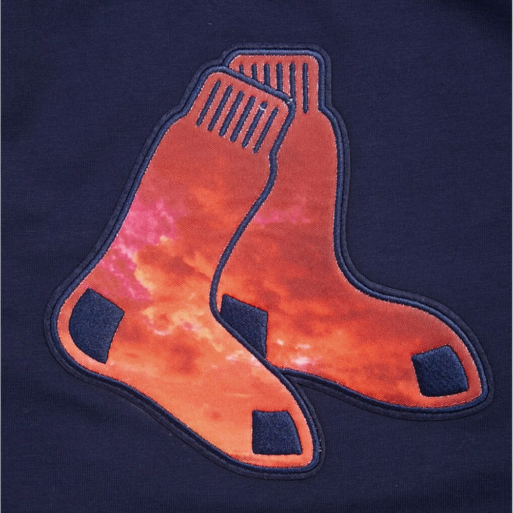 Boston Red Sox Pro Standard Women's Painted Sky Boxy Cropped T-Shirt Navy