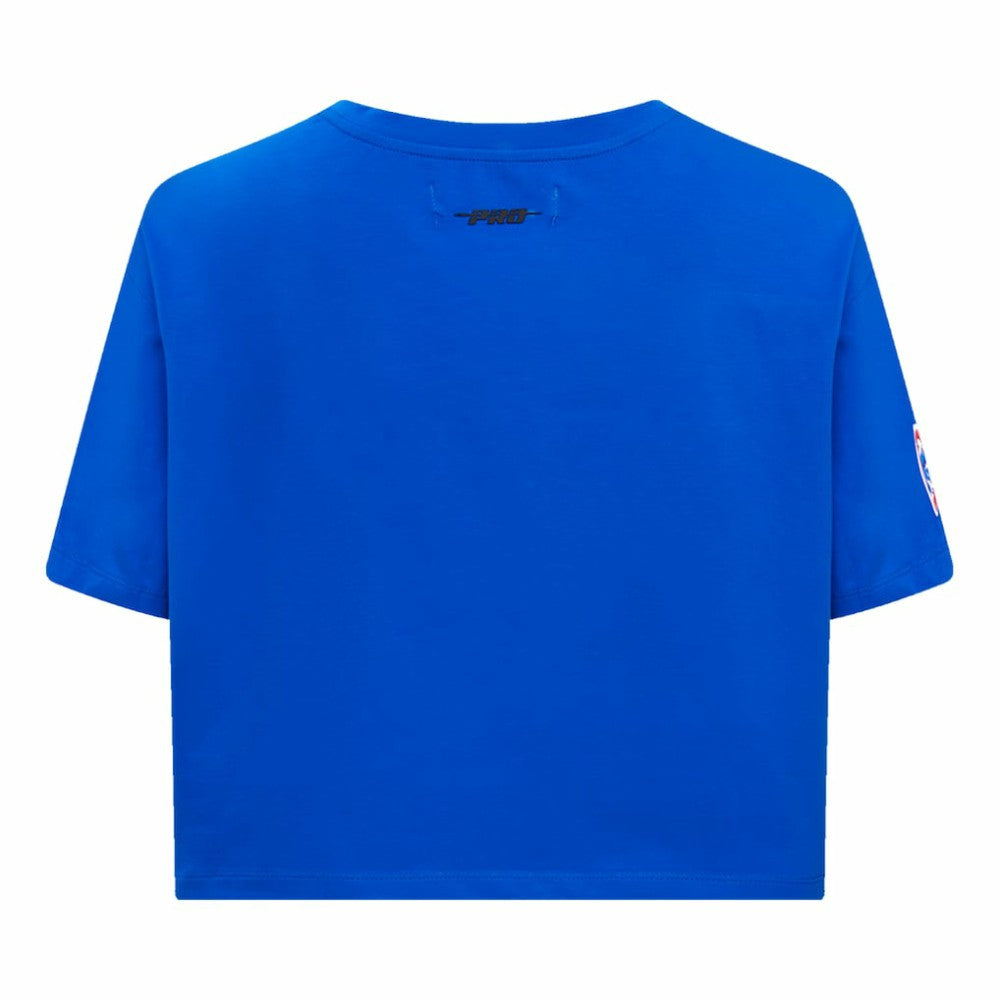 Chicago Cubs Pro Standard Women's Painted Sky Boxy Cropped T-Shirt Royal