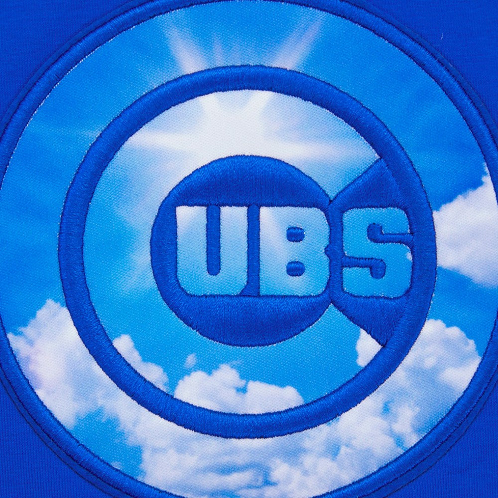 Chicago Cubs Pro Standard Women's Painted Sky Boxy Cropped T-Shirt Royal