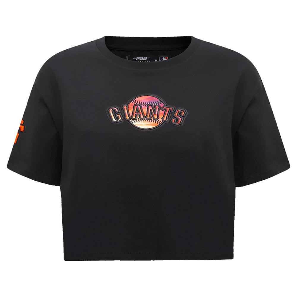 San Francisco Giants Pro Standard Women's Painted Sky Boxy Cropped T-Shirt Black