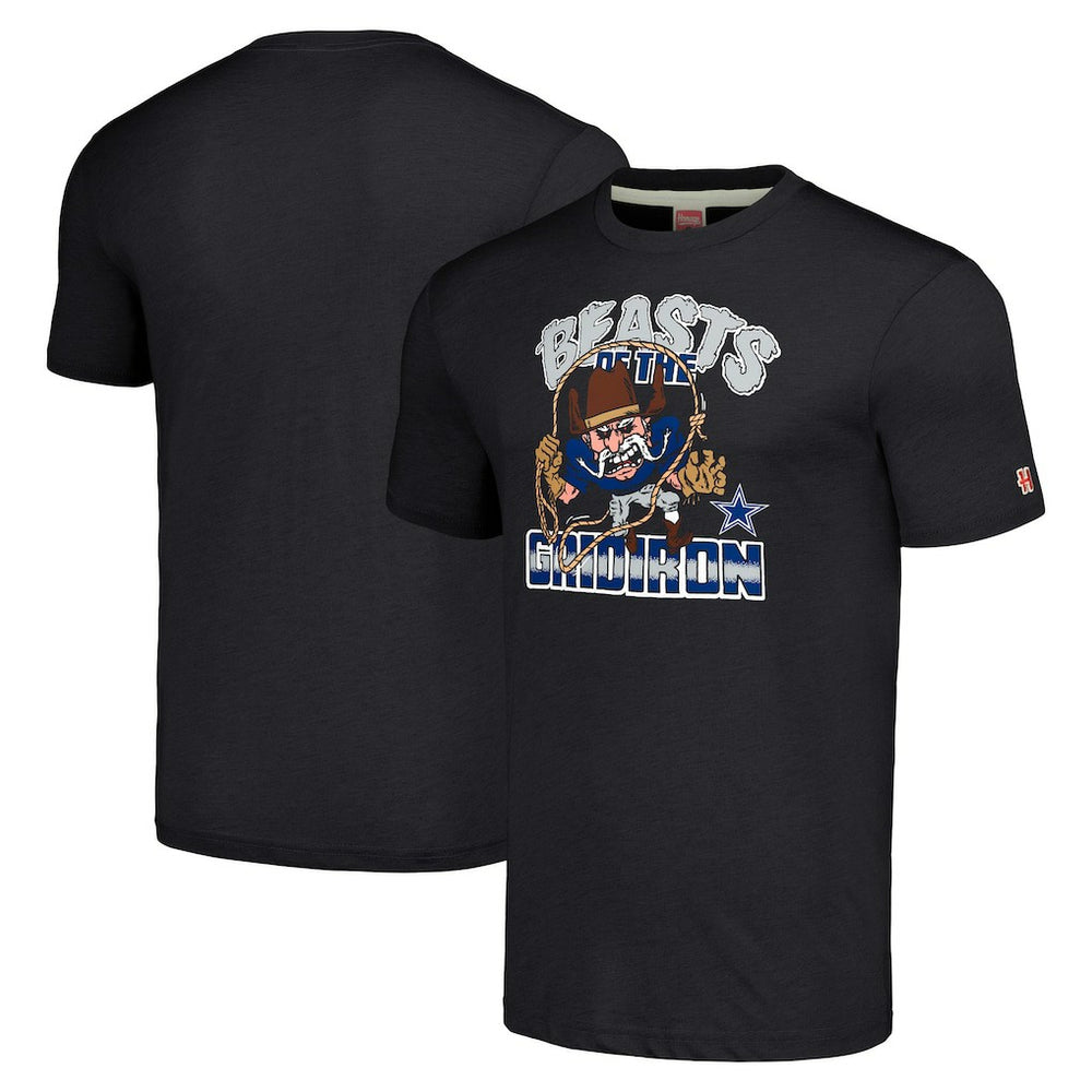 Dallas Cowboys Homage Unisex Monsters of the Gridiron Halloween Tri-Blend T-Shirt - Charcoal discount
