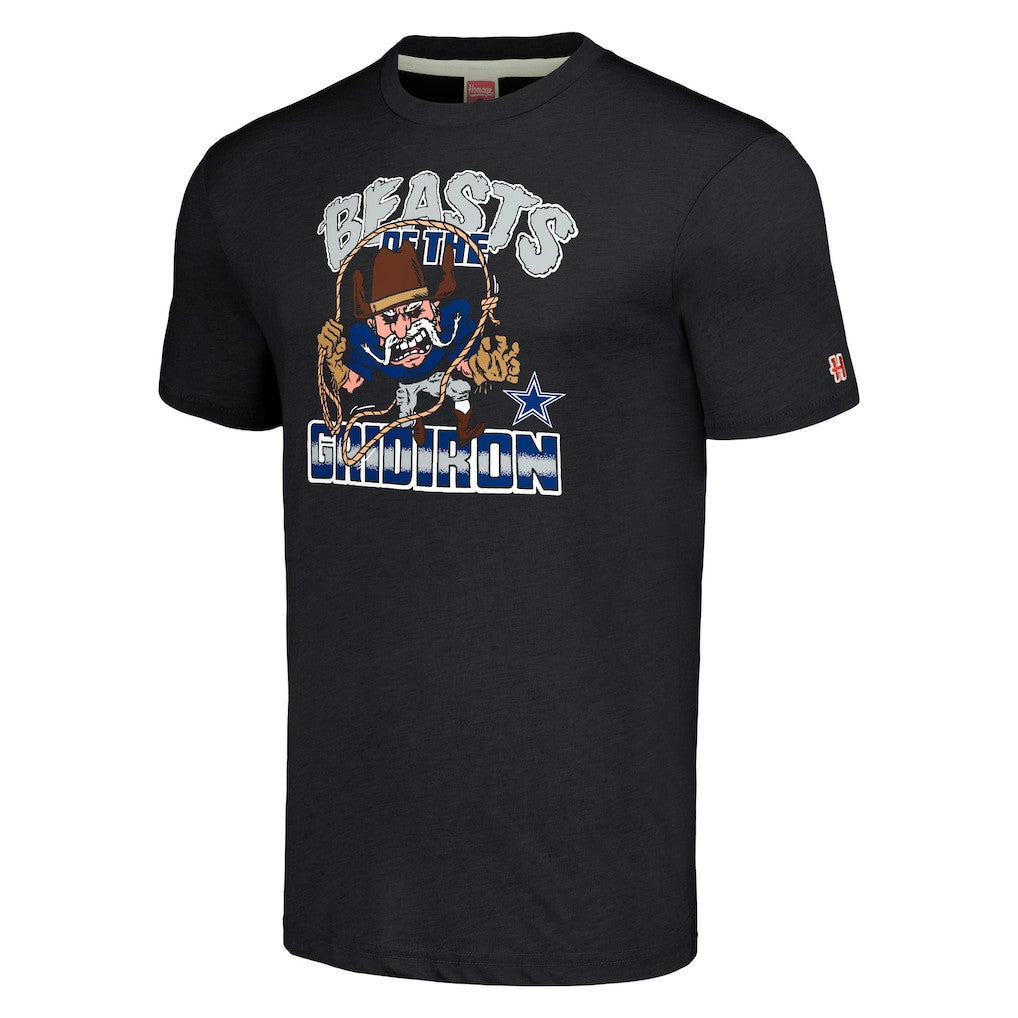 Dallas Cowboys Homage Unisex Monsters of the Gridiron Halloween Tri-Blend T-Shirt - Charcoal discount