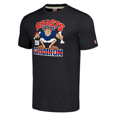 New York Giants Homage Unisex Monsters of the Gridiron Halloween Tri-Blend T-Shirt - Charcoal for sale