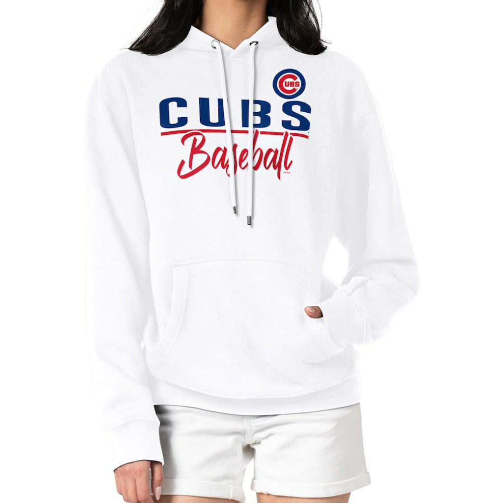 Chicago Cubs G-III 4Her by Carl Banks Women's Team Fleece Pullover Hoodie White