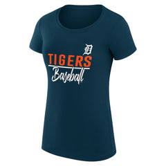 Detroit Tigers G-III 4Her by Carl Banks Women's Super-Slim Fit Lightweight Team Graphic T-Shirt Navy