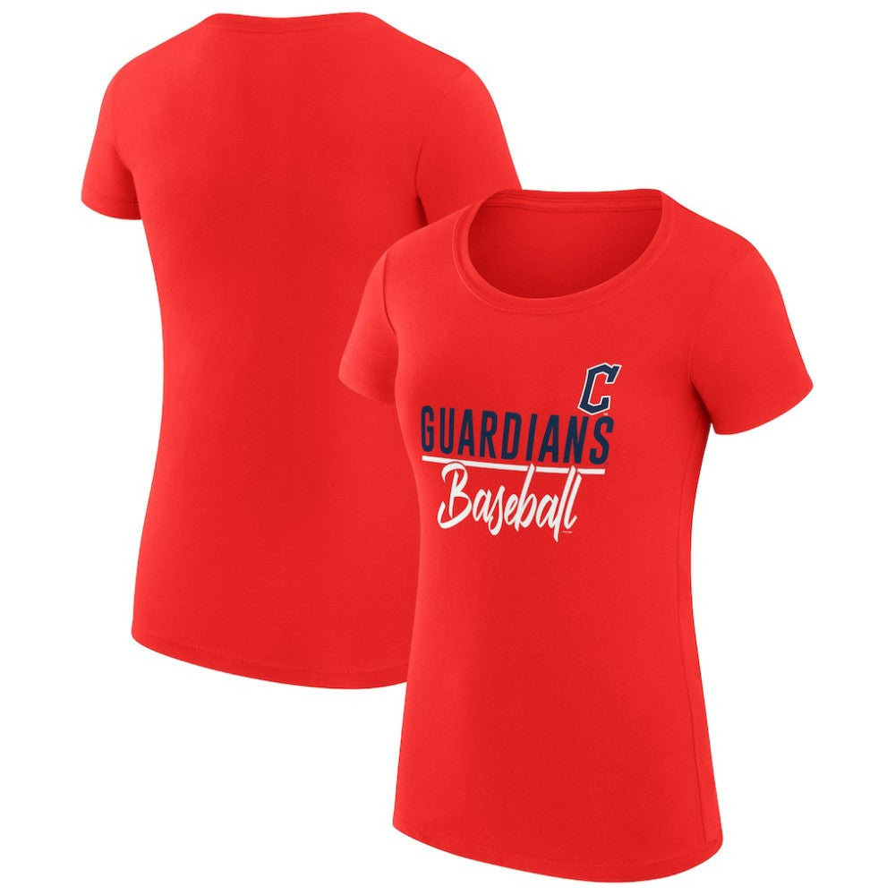 Cleveland Guardians G-III 4Her by Carl Banks Women's Super-Slim Fit Lightweight Team Graphic T-Shirt Red