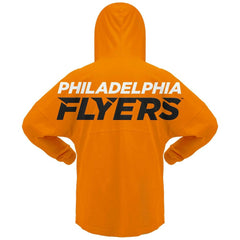 Philadelphia Flyers Fanatics Women's Jersey Lace-Up V-Neck Long Sleeve Hoodie T-Shirt - Orange T-shirts
