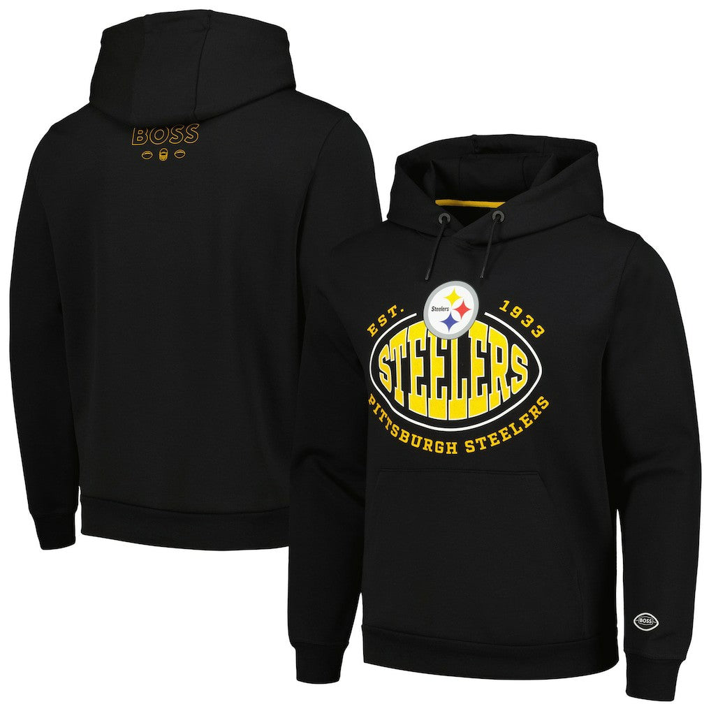 Pittsburgh Steelers BOSS X NFL Touchback Pullover Hoodie - Black for sale