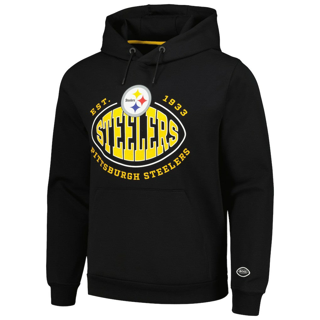 Pittsburgh Steelers BOSS X NFL Touchback Pullover Hoodie - Black for sale