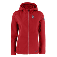 St. Louis Cardinals Cutter & Buck Women's Evoke Eco Softshell Recycled Full-Zip Jacket Red