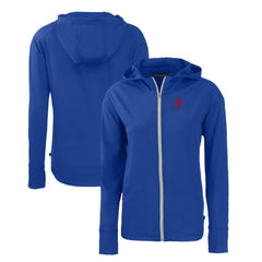 Philadelphia Phillies Cutter & Buck Women's Daybreak Eco Recycled Full-Zip Hoodie Royal