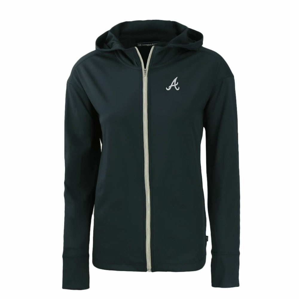 Atlanta Braves Cutter & Buck Women's Daybreak Eco Recycled Full-Zip Hoodie Navy