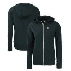 New York Yankees Cutter & Buck Women's Daybreak Eco Recycled Full-Zip Hoodie Navy
