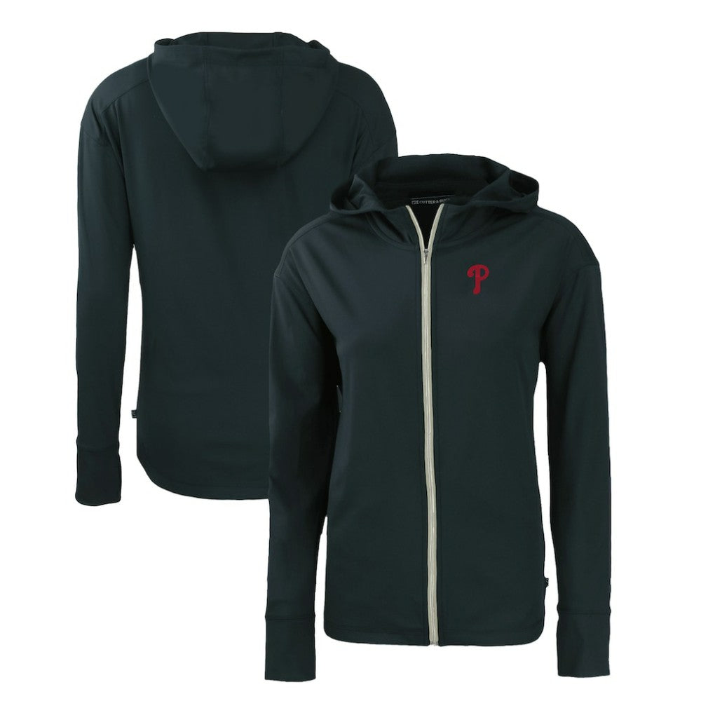 Philadelphia Phillies Cutter & Buck Women's Daybreak Eco Recycled Full-Zip Hoodie Navy