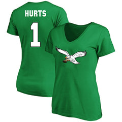 Jalen Hurts Philadelphia Eagles Women's Plus Size Fair Catch Name & Number Scoop Neck T-Shirt - Kelly Green cheap