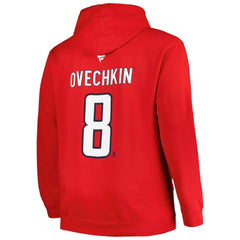 Alexander Ovechkin Washington Capitals Profile Big & Tall Name & Number Pullover Hoodie - Red Hoodies