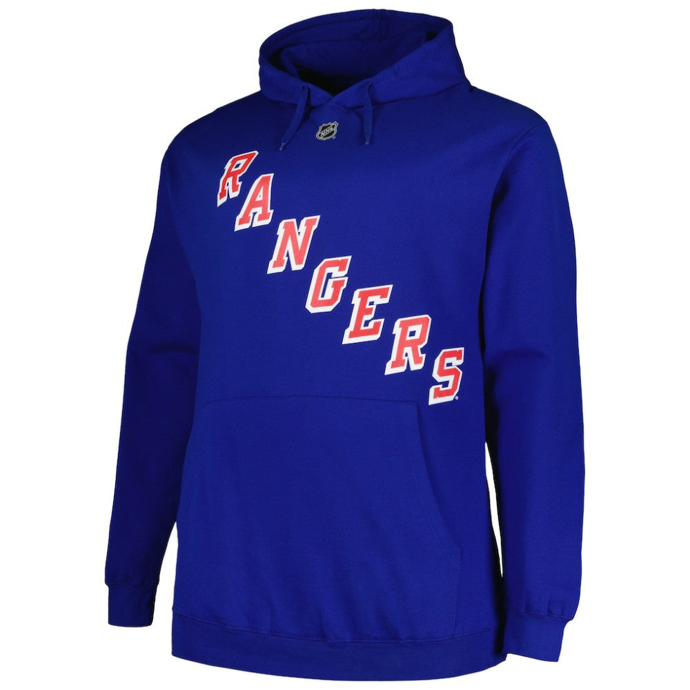 Mika Zibanejad New York Rangers Profile Big & Tall Name & Number Pullover Hoodie - Blue Hoodies