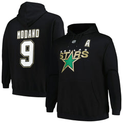 Mike Modano Dallas Stars Mitchell & Ness Name & Number Pullover Hoodie - Black Hoodies