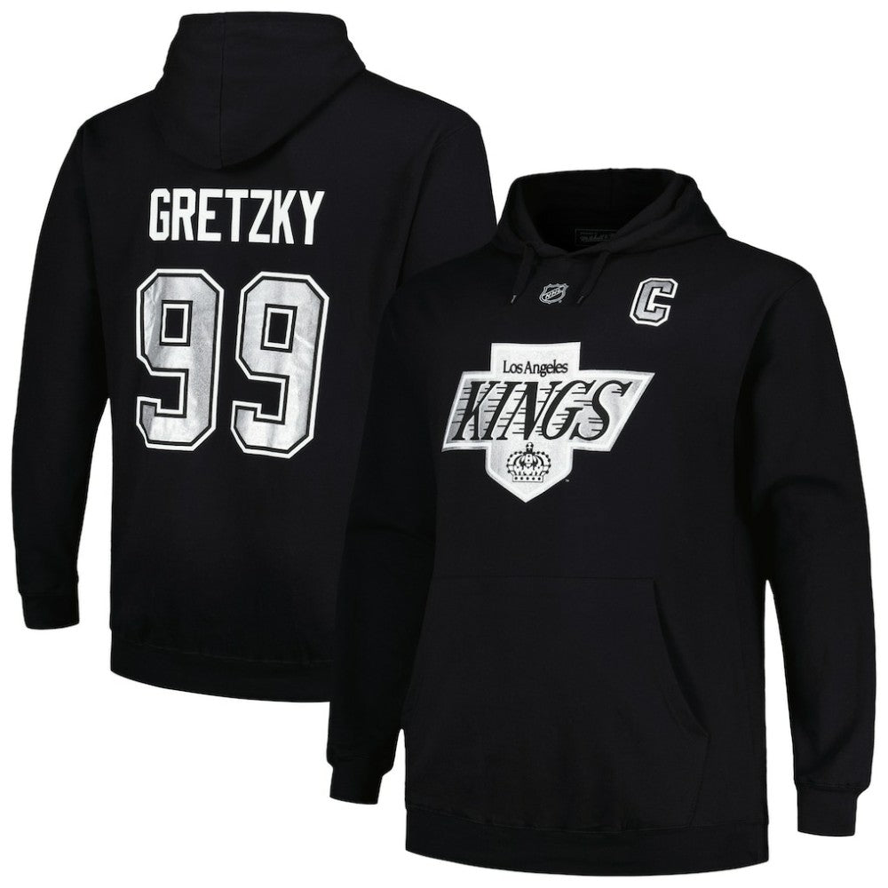 Wayne Gretzky Los Angeles Kings Mitchell & Ness Name & Number Pullover Hoodie - Black Hoodies
