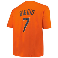 Craig Biggio Houston Astros Profile Big & Tall Cooperstown Collection Player Name & Number T-Shirt Orange
