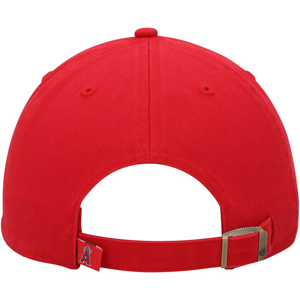 Los Angeles Angels Youth Clean Up Adjustable Hat Red