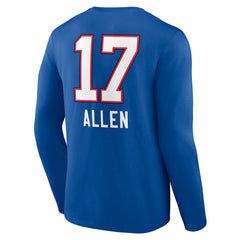 Josh Allen Buffalo Bills Team Wordmark Long Sleeve T-Shirt - Royal cheap