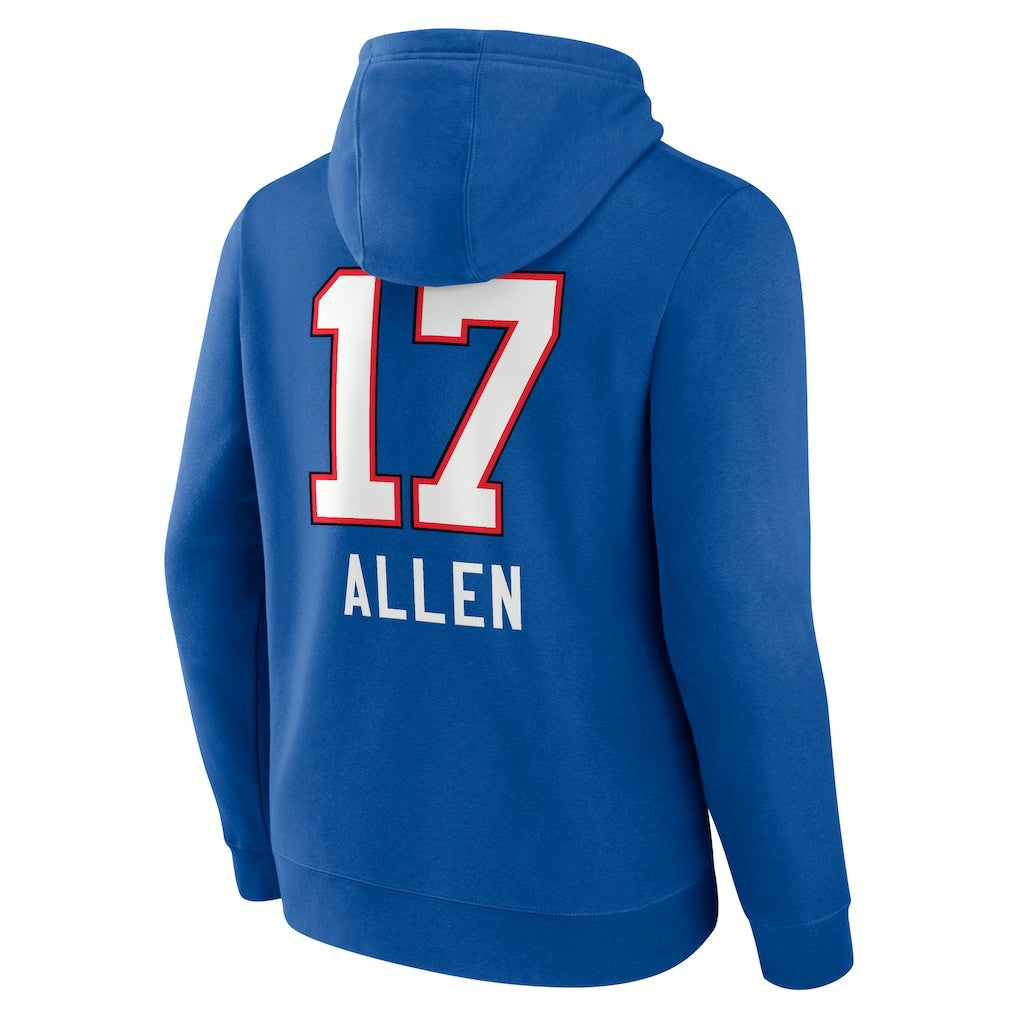 Josh Allen Buffalo Bills Team Wordmark Pullover Hoodie - Royal on sale
