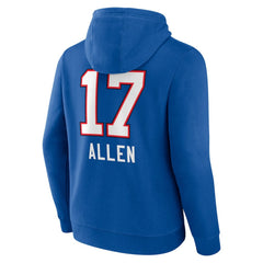 Josh Allen Buffalo Bills Team Wordmark Pullover Hoodie - Royal on sale