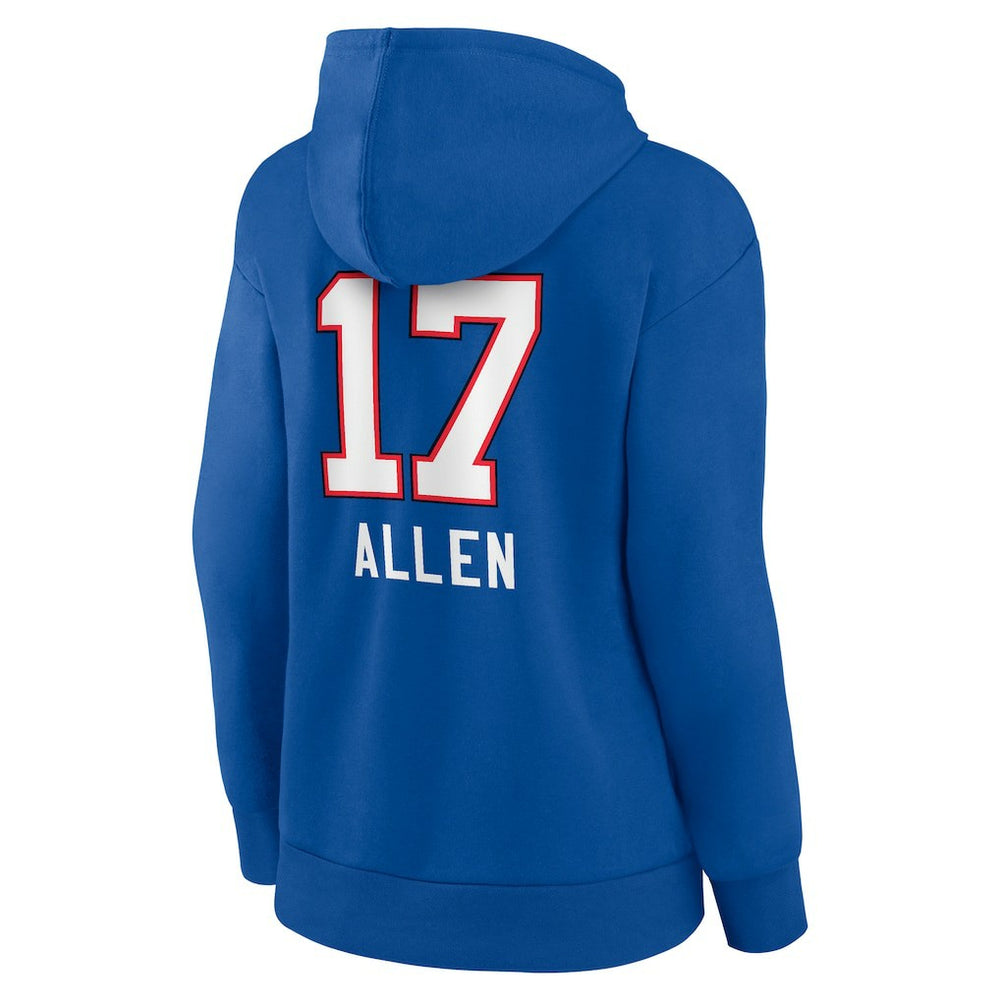 Josh Allen Buffalo Bills Women's Team Wordmark Pullover Hoodie - Royal cheap