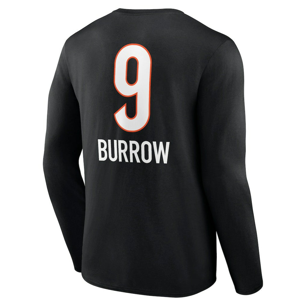 Joe Burrow Cincinnati Bengals Team Wordmark Long Sleeve T-Shirt - Black cheap