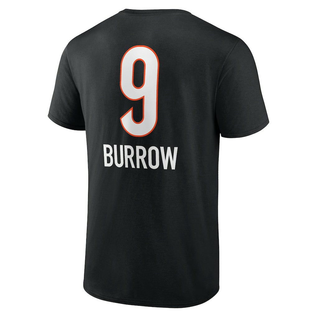 Joe Burrow Cincinnati Bengals Team Wordmark Name & Number T-Shirt - Black on sale