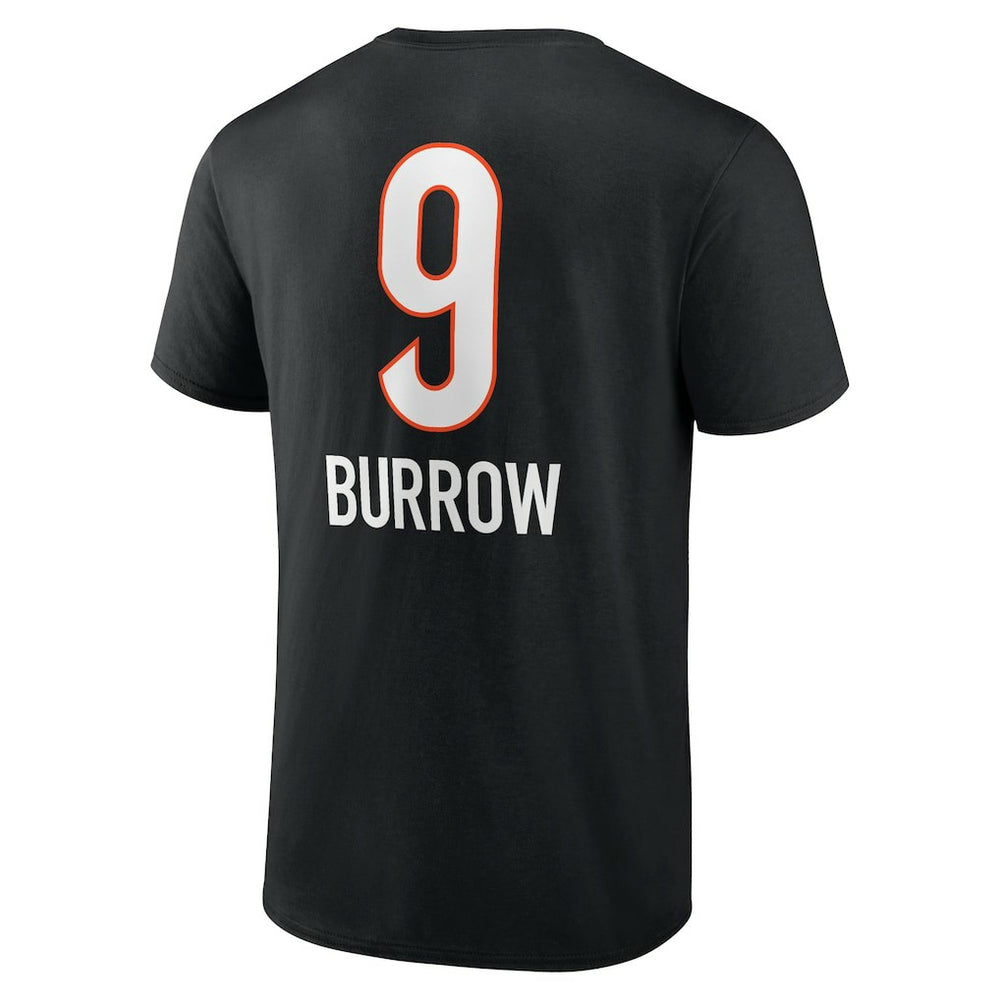 Joe Burrow Cincinnati Bengals Team Wordmark Name & Number T-Shirt - Black on sale