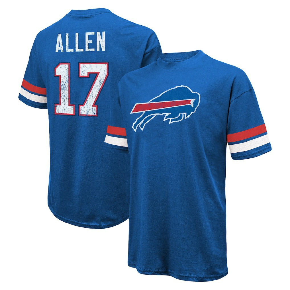 Josh Allen Buffalo Bills Majestic Threads Name & Number Oversize Fit T-Shirt - Royal on sale
