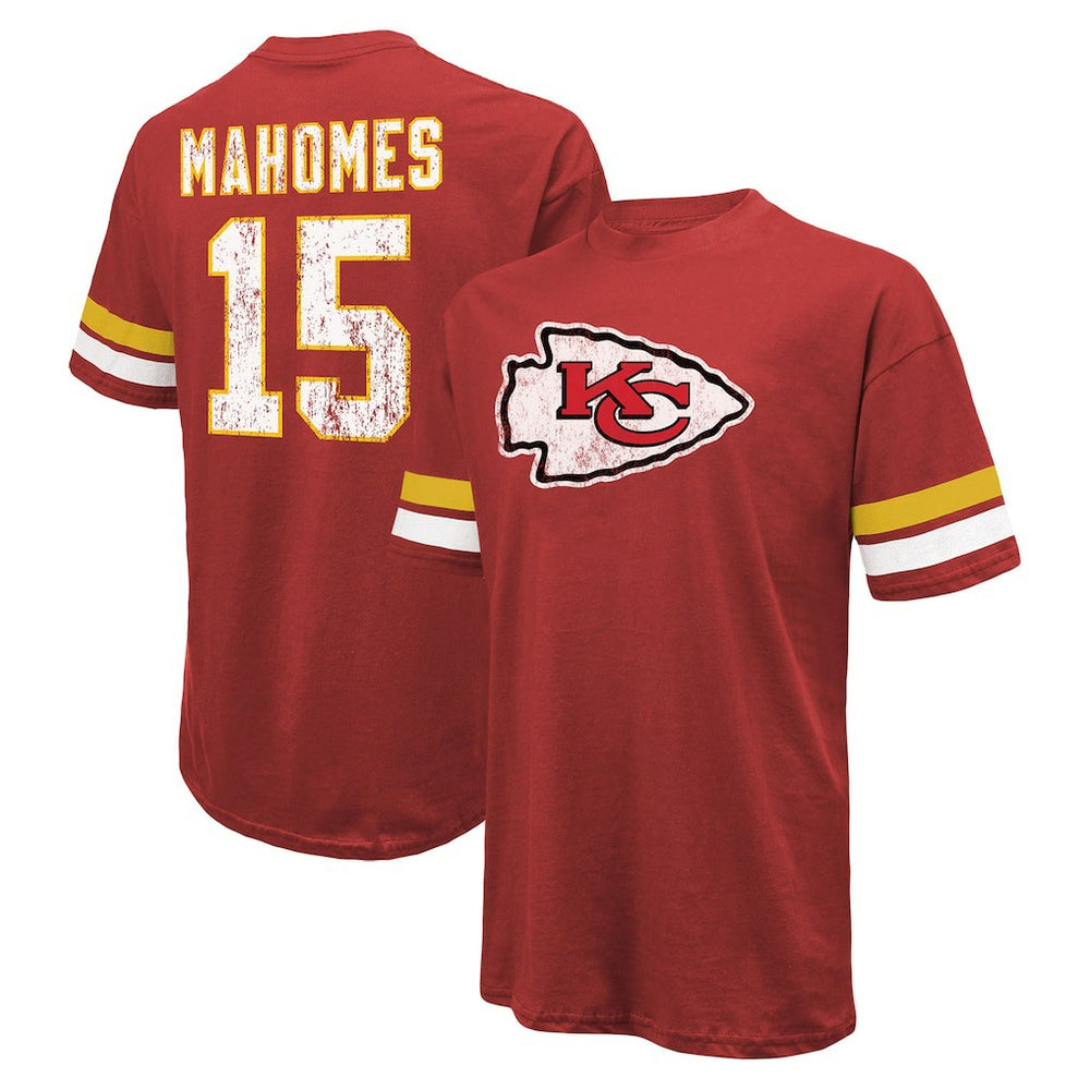 Patrick Mahomes Kansas City Chiefs Majestic Threads Name & Number Oversize Fit T-Shirt - Red on sale