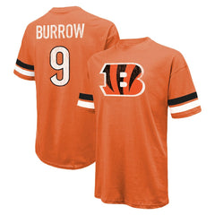 Joe Burrow Cincinnati Bengals Majestic Threads Name & Number Oversize Fit T-Shirt - Orange outlet