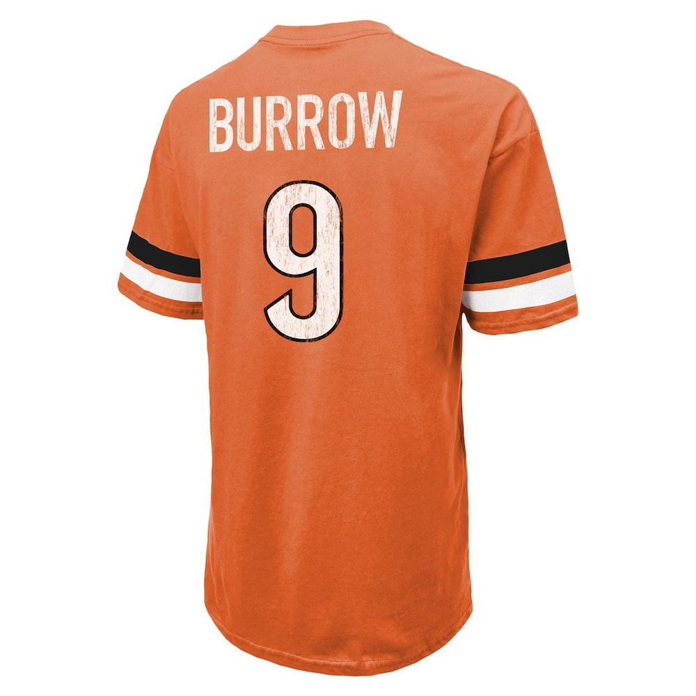 Joe Burrow Cincinnati Bengals Majestic Threads Name & Number Oversize Fit T-Shirt - Orange outlet