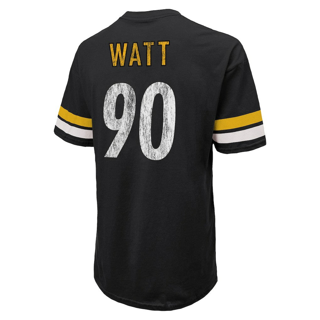 T.J. Watt Pittsburgh Steelers Majestic Threads Name & Number Oversize Fit T-Shirt - Black cheap