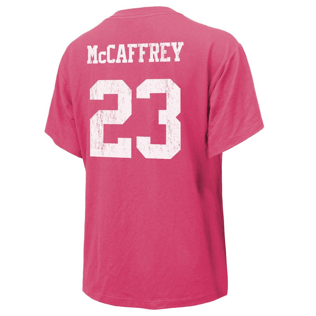 Christian McCaffrey San Francisco 49ers Majestic Threads Women's Name & Number T-Shirt - Pink online