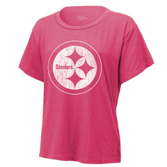 T.J. Watt Pittsburgh Steelers Majestic Threads Women's Name & Number T-Shirt - Pink cheap
