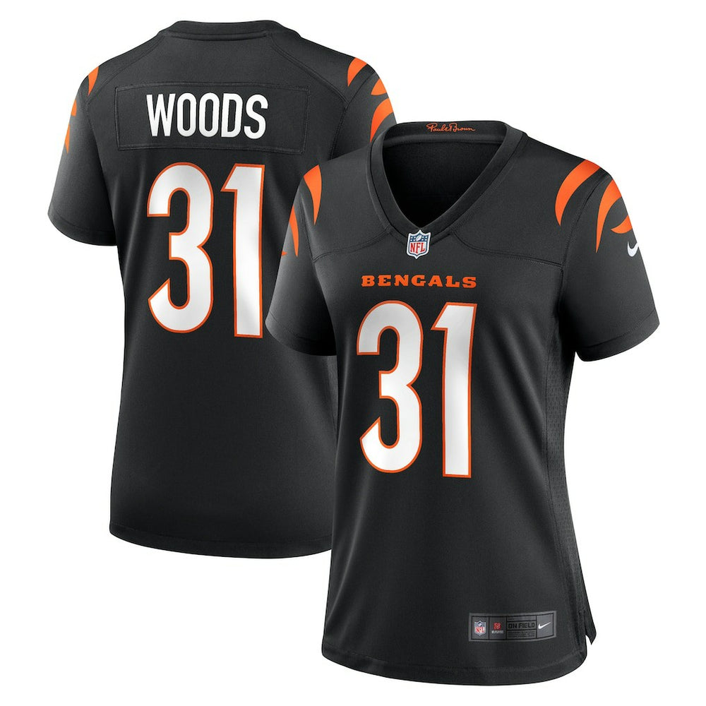 Ickey Woods Cincinnati Bengals Women's Retired Player Game Jersey - Black cheap