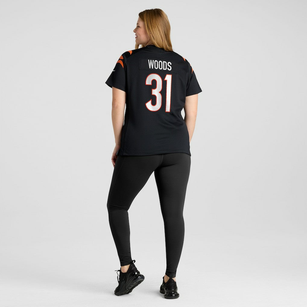 Ickey Woods Cincinnati Bengals Women's Retired Player Game Jersey - Black cheap