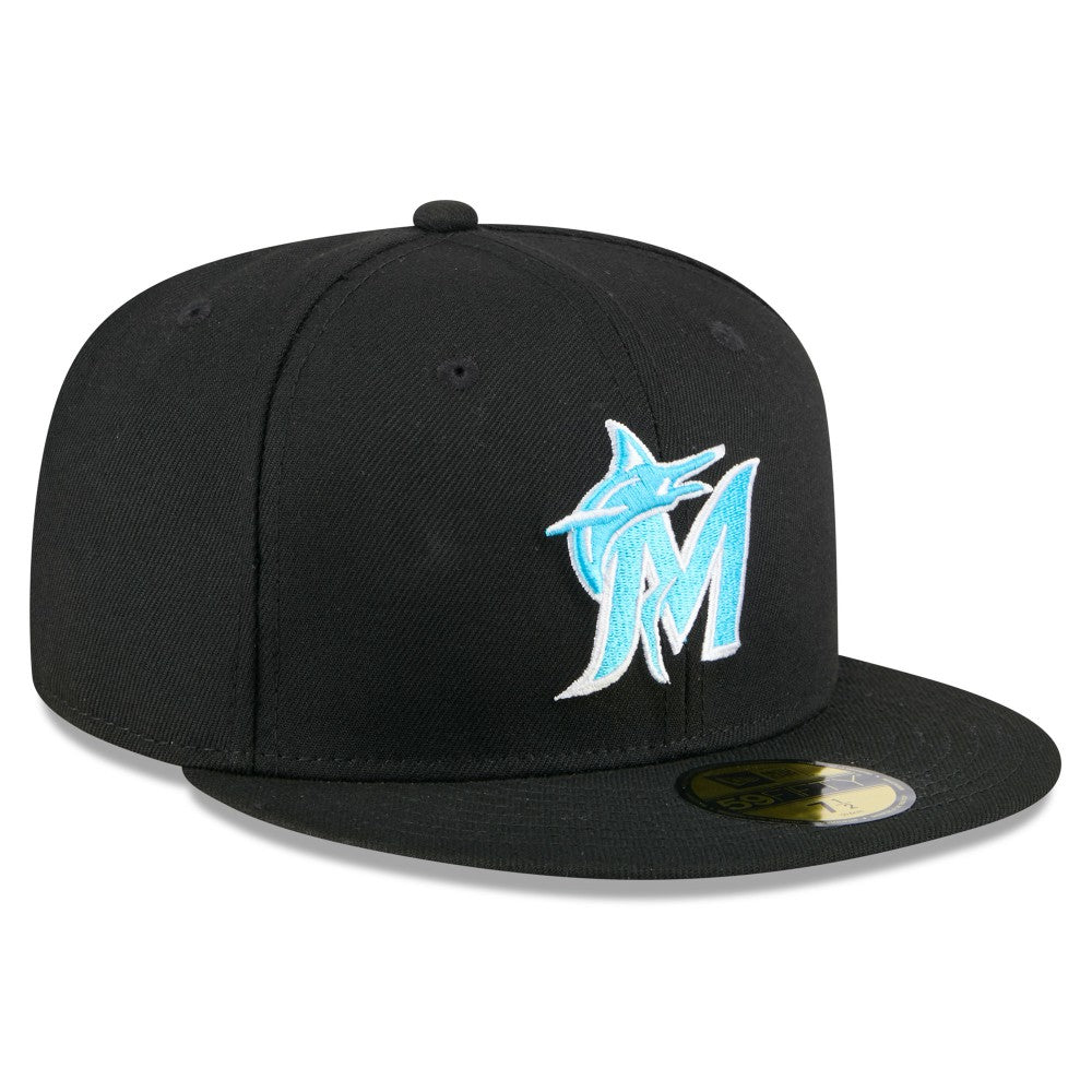 Miami Marlins 2024 Father's Day 59FIFTY Fitted Hat Black