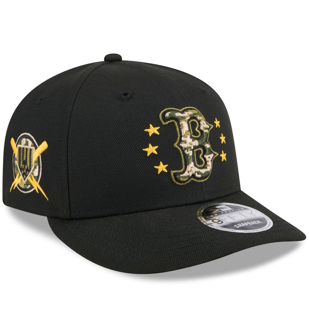 Boston Red Sox 2024 Armed Forces Day Low Profile 9FIFTY Snapback Hat Black