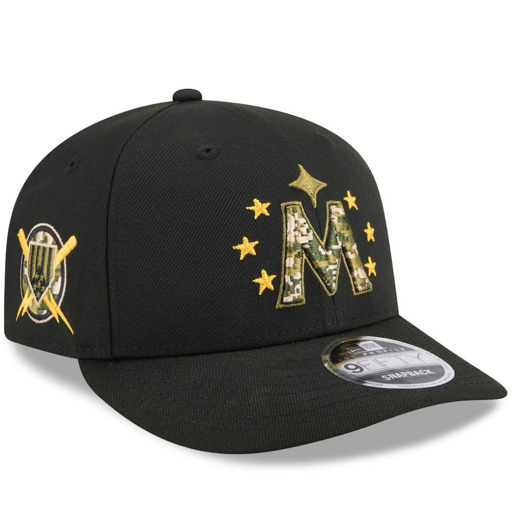 Minnesota Twins 2024 Armed Forces Day Low Profile 9FIFTY Snapback Hat Black